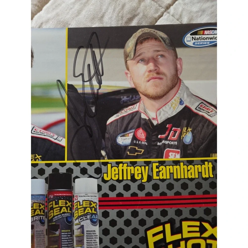 NASCAR Jeffrey Earnhardt Hand Signed‎ Hero Card 2014 Flex Seal